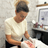 Natasha, skincare specialist at Vintage Avenue, delivering a professional facial treatment in the beauty room